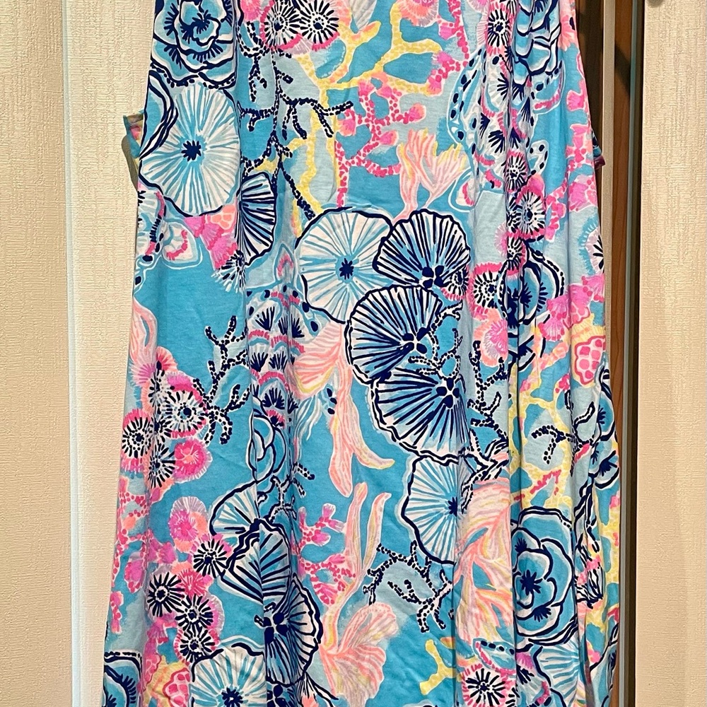 NWT Lilly Pulitzer Dress XL BALI BLUE ONCE UPON A TIDE